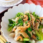 【レンジで2分】シャキッと小松菜と干しエビのうま塩ナムル