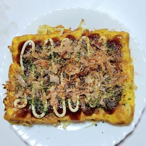 ふうかの作ってみた!投稿(包丁使わない【簡単お好み焼き】)