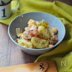 オリーブ&ケッパーで生ハムとゆで卵の大人のポテトサラダ