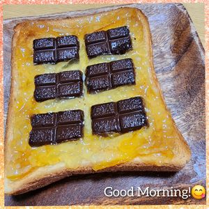 ナムディの作ってみた!投稿(この組合せはクセになる!オレンジ焼きチョコトースト)