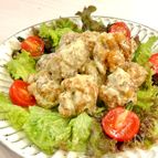 【10分で完成】らくウマ！豚こまの唐揚げ♡ガリマヨソース