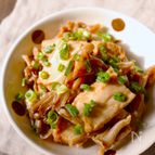 レンジで5分！【厚揚げと舞茸のすき煮】