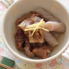 旨塩味！すじ肉とこんにゃくの煮物