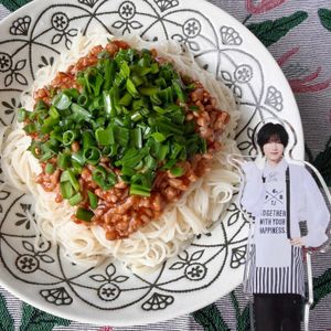 綾鷹ルイの作ってみた!投稿(にらとねぎがたっぷり!そうめんで作るピリ辛肉味噌のあえ麺)