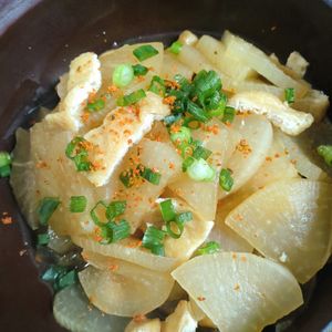 ゆみの作ってみた!投稿(【大根と油揚げの煮物】味付け1つ＆レンジで簡単)