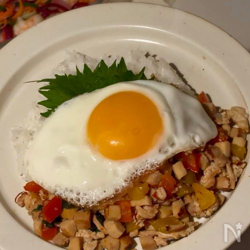高野豆腐で栄養たっぷり！大葉香るガパオライス