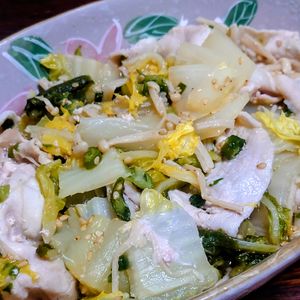 オレンジの作ってみた!投稿(【フライパンで完成！白菜と豚しゃぶのうまだれ】たれが絶品♡︎)