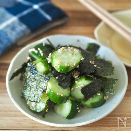 【きゅうりの海苔ごま和え】たった3分で完成する副菜レシピ