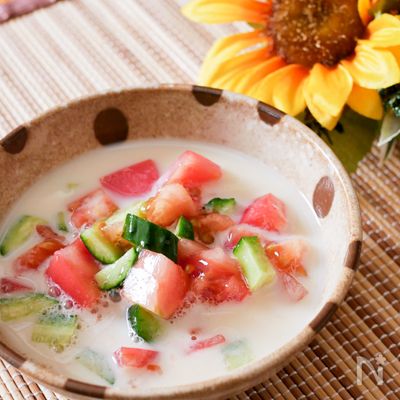 真夏の!冷たい豆乳味噌汁