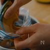 かぼちゃと豚しゃぶのしょうがポン酢がけの下準備