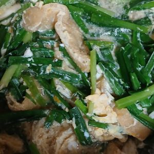 おーの作ってみた!投稿(ササッと5分で完成！油揚げとニラのサッと煮)
