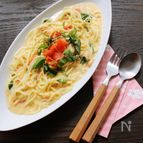 ５分で完成！糖質０麺のサーモンクリームパスタ