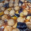 ちちちの作ってみた!投稿(甘酢あんたっぷり🤤とろ~り茄子と豚バラボールの酢豚😋🍺)