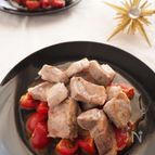 ハーブがほんのり香る  豚肉のステーキ☆トマトソテー添え