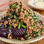 レンチン茄子が絶品《こってり♡肉味噌あん》
