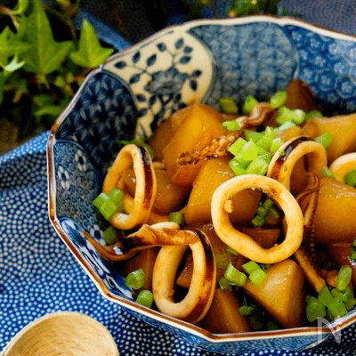 電子レンジでうま味下処理簡単♪烏賊と大根のコク旨味煮