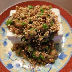 たりおの作ってみた!投稿(納豆パックの中で混ぜるだけ‼️超簡単♡納豆塩昆布やっこ)