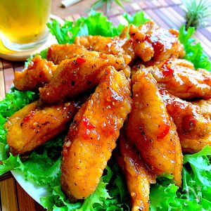 暑い‼︎だから食べたい‼︎辛党向け【手羽中の旨辛油淋鶏風】