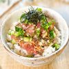 マグロのなめろう風丼ぶりの工程3