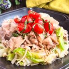 腸活にも♪茹で豚とキャベツの中華トマトダレがけ