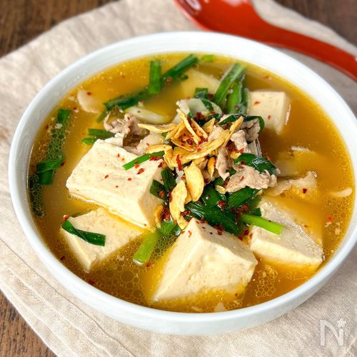 【濃厚ニンニク肉豆腐】ご飯が止まらない!🍚