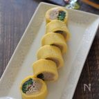 そばとほうれん草の彩卵焼き