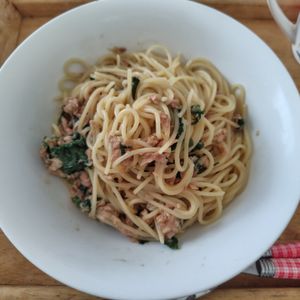 794240の作ってみた!投稿(ツナと大葉の和風だしパスタ)