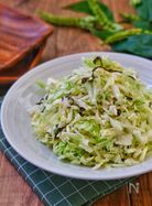 ポリ袋で！＊キャベツの塩昆布レモンマヨのコールスロー風＊