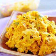 材料3つ！レンジで作るお惣菜屋さんの味かぼちゃサラダ