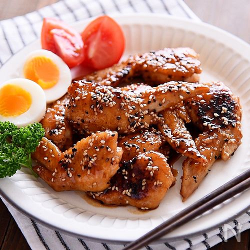 骨抜き鶏手羽先の甘辛焼き🐓基本の甘辛味の黄金比