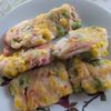 KUMIKOの作ってみた!投稿(【枝豆と豆腐のふわもち焼き】混ぜて焼くだけ♪)