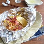 食欲そそるマヨレモン♪えのきベーコンのホイル焼き