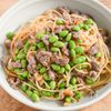 ついつい食べたくなるおいしさ！豚肉と枝豆のパスタ
