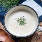 加熱不要《お豆腐と豆乳の濃厚♡冷製コンソメスープ》