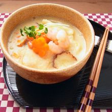 白味噌と豆乳のすいとん