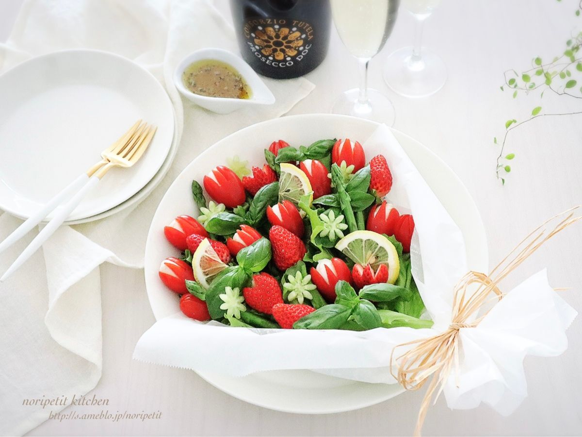 春満開 テーブル華やぐ カプレーゼのブーケサラダ レシピサイト Nadia ナディア プロの料理家のおいしいレシピ