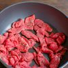 牛焼肉用肉で豪華に!牛肉となすと青梗菜のオイスター炒めの工程3