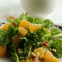 わさび菜といよかんのさっぱりサラダ