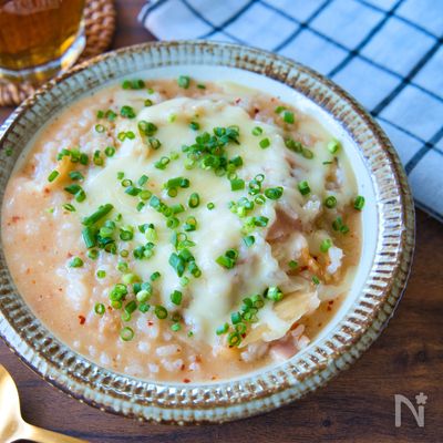 レンジで簡単♩キムチーズリゾット