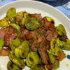 eveの作ってみた!投稿(香ばしじゅわ〜！そら豆とベーコンのガリバタ炒め)