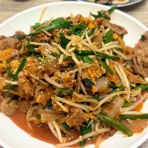 ユウハの作ってみた!投稿(楽々５分で！最高に美味しい☆ニラ玉豚キムチ)
