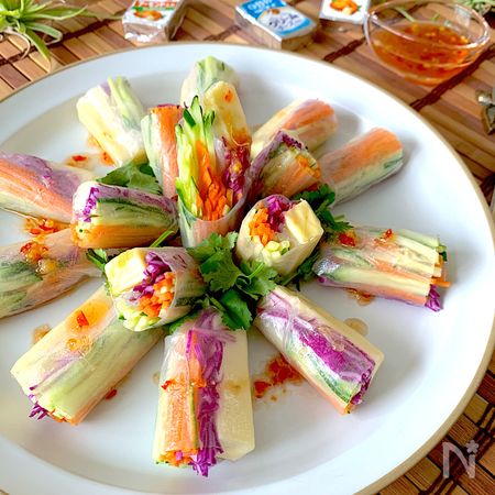 やみつきおつまみ チーズとシャッキリ野菜の生春巻き By おねこ レシピサイト Nadia ナディア プロの料理家のおいしいレシピ