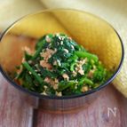 レンジで1人分食べ切り♪ほうれん草と鮭の小鉢