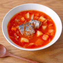 【さば缶のミネストローネ】缶詰を使ったお手軽スープ♪