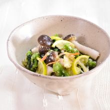 菜の花と柑橘の卯の花和え