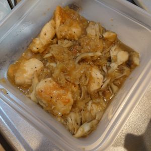 925971の作ってみた!投稿(ワンパン10分！【鶏むね肉ときのこのオニオンソース炒め】)