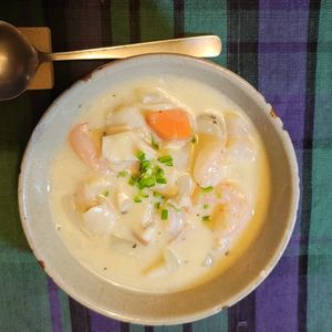 1384426の作ってみた!投稿(簡単なのに濃厚！ベビーホタテのみそ豆乳チャウダー)