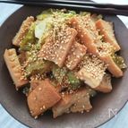 簡単にもう一品☆厚揚げとキャベツのゴマ炒め