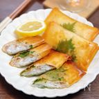【長芋とツナの梅しそ春巻き】揚げ焼きで簡単♪梅でさっぱり♡