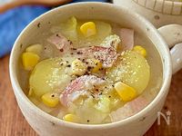 やさしい味わい♩じゃがいもとコーンのスープ